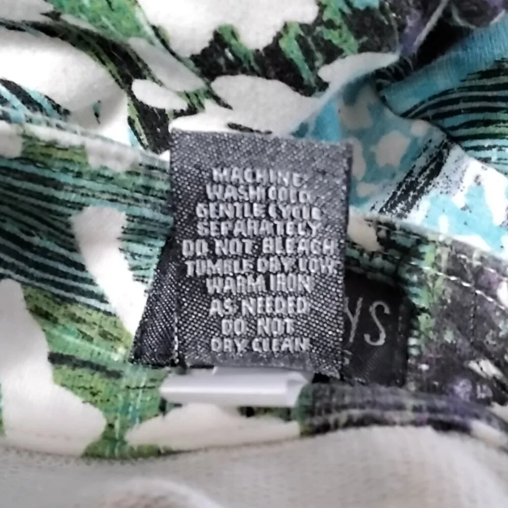 Additions by Chico's Funky Floral Abstract multi-color Zip Light Jacket Size 2 - Picture 16 of 16